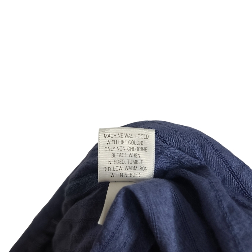 Krazy Kat Blue V Neck Button Down Top 1X - Picture 7 of 7